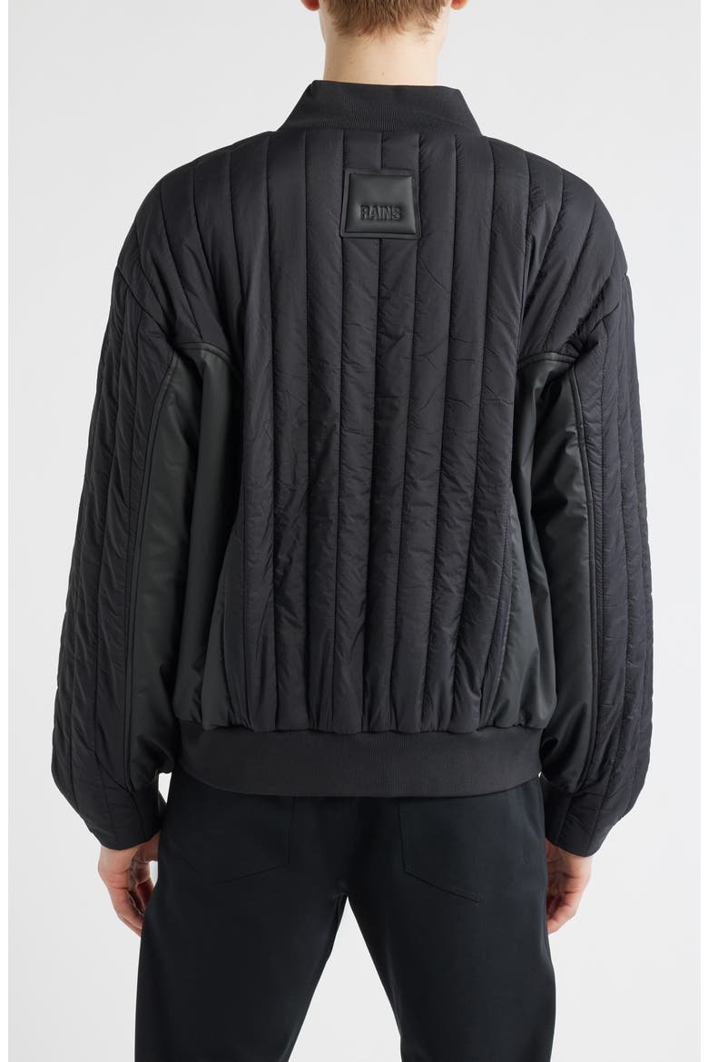 Koya Vision Quilted Bomber Jacket, Alternate, color, BLACK
