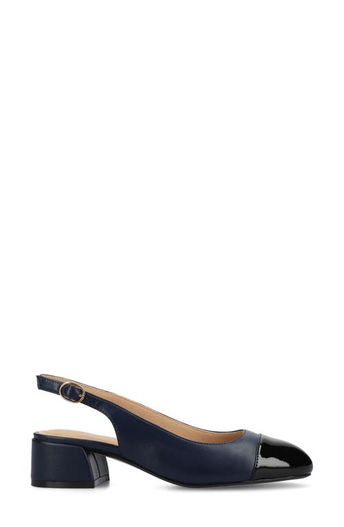 Journee Collection Sammie Slingback Pump In Navy