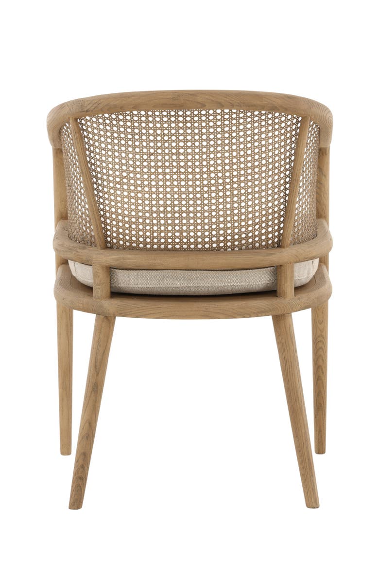 Dovetail Furniture Kendrix Cane Back Linen Dining Chair, Alternate, color, Beige