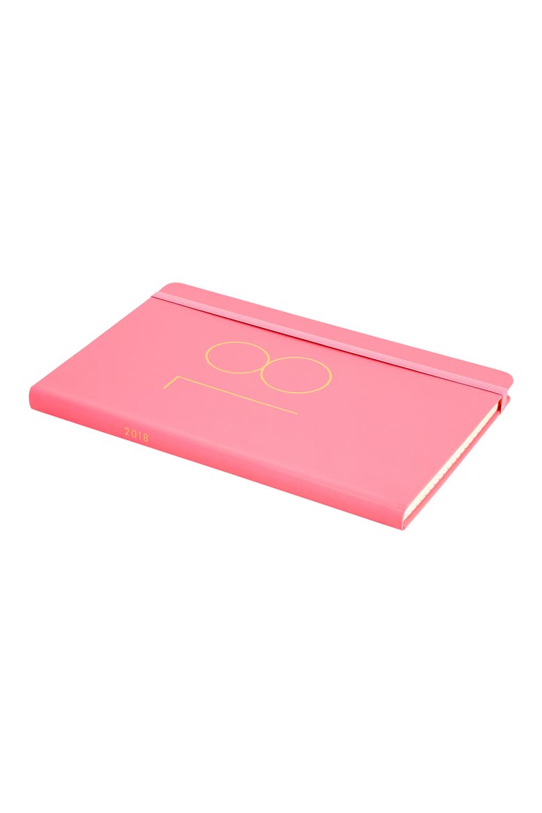 2018 Weekly Planner, Alternate, color, RASPBERRY