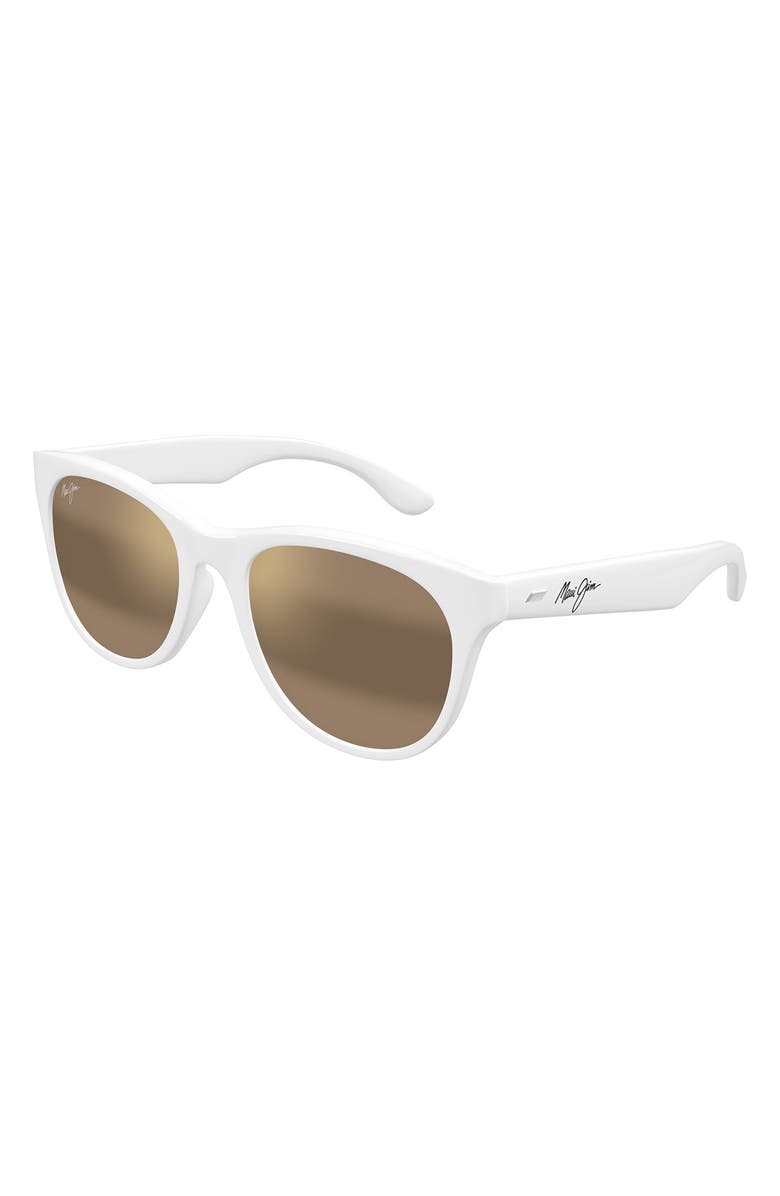 Maui Jim Koaniani AF 55mm PolarizedPlus2<sup>®</sup> Rectangular Sunglasses, Alternate, color, White