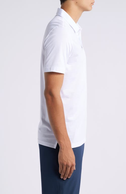 Travismathew Deck Navigator Chest Stripe Polo In White