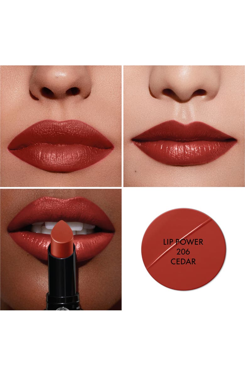 ARMANI beauty Lip Power Long-Lasting Satin Lipstick, Alternate, color,