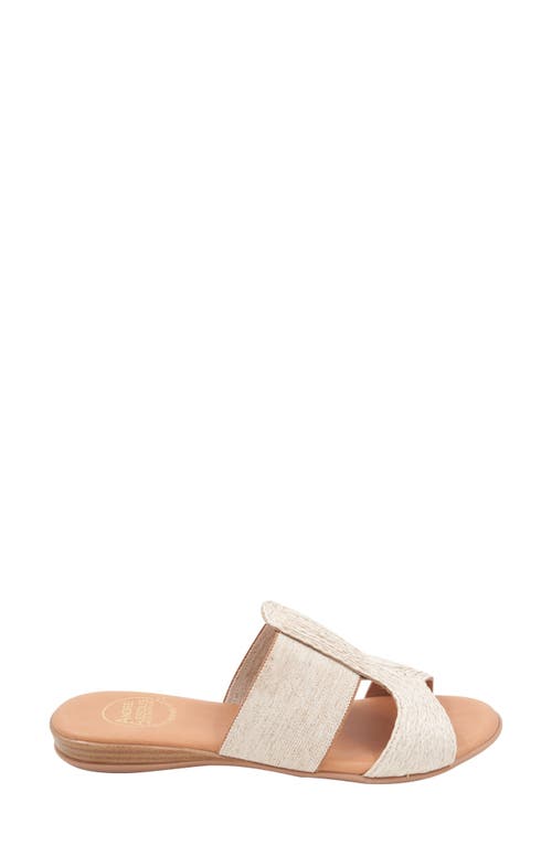 Andre Assous André Assous Noor Raffia Slide Sandal In Beige Linen