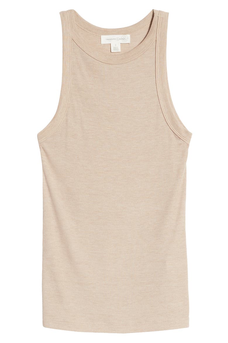 Rib Tank, Alternate, color, BEIGE OATMEAL MEDIUM HEATHER