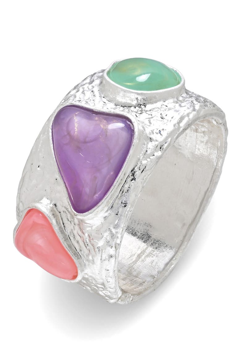 Shab Molten Bangle Bracelet, Alternate, color, SILVER