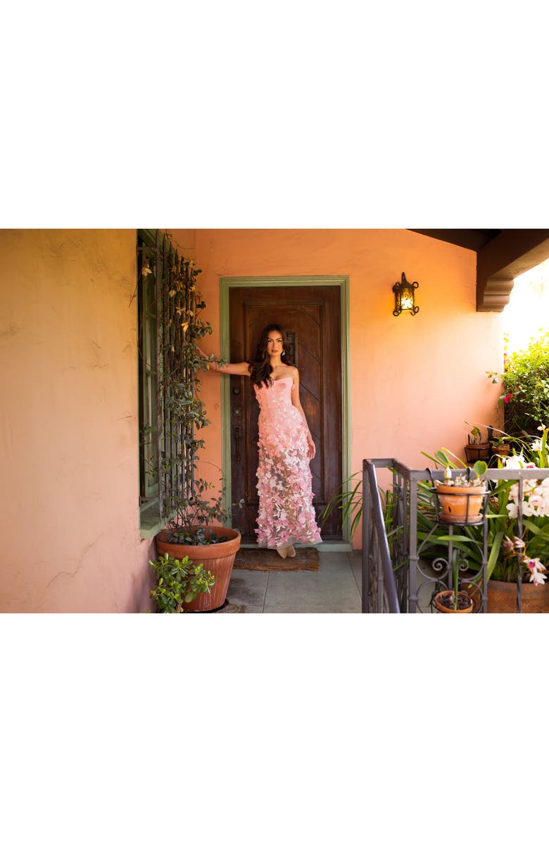 HELSI Kai Floral Strapless Midi Dress, Alternate, color, 