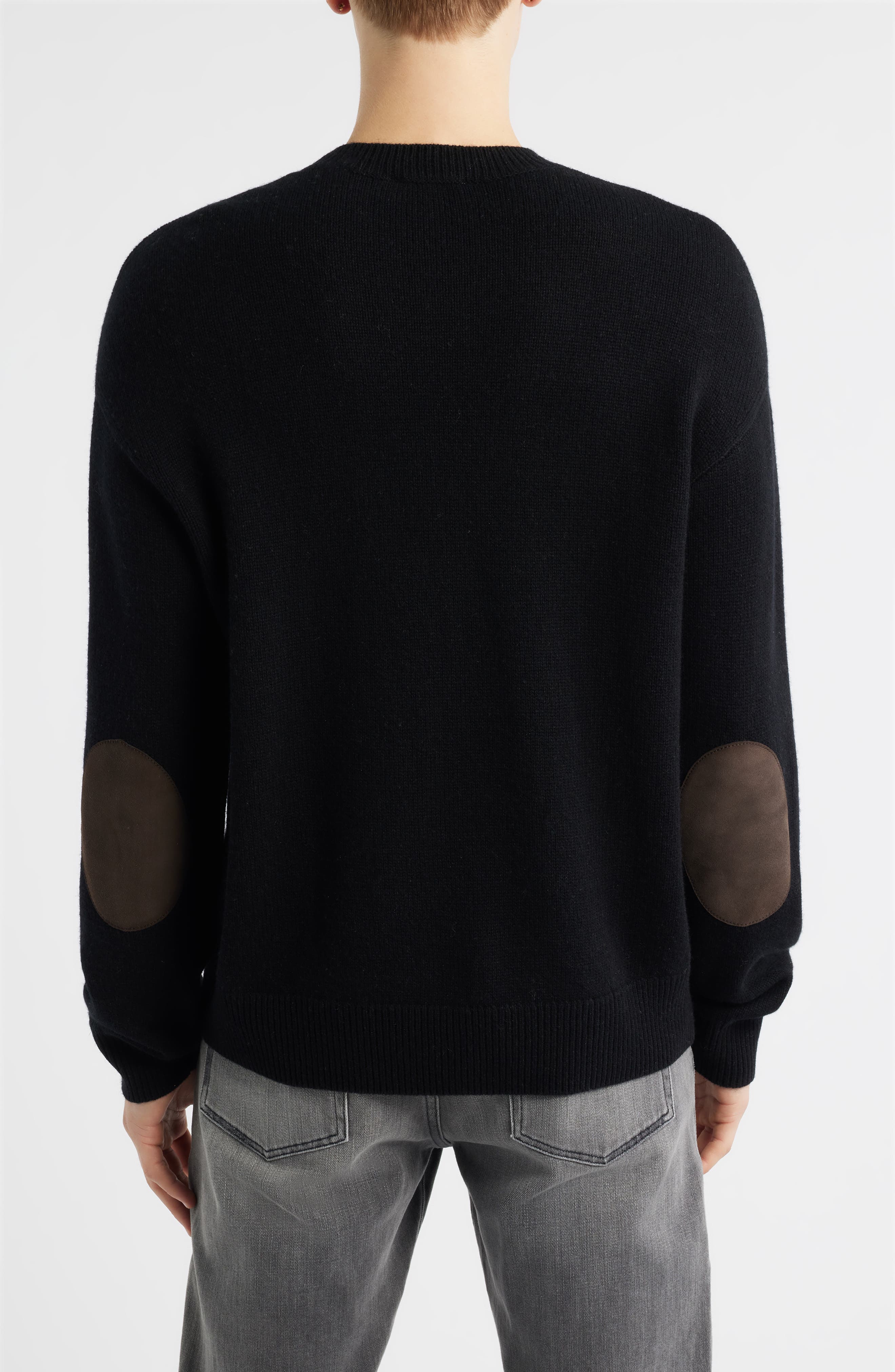 Elbow Patch Wool & Cashmere Sweater - image 2