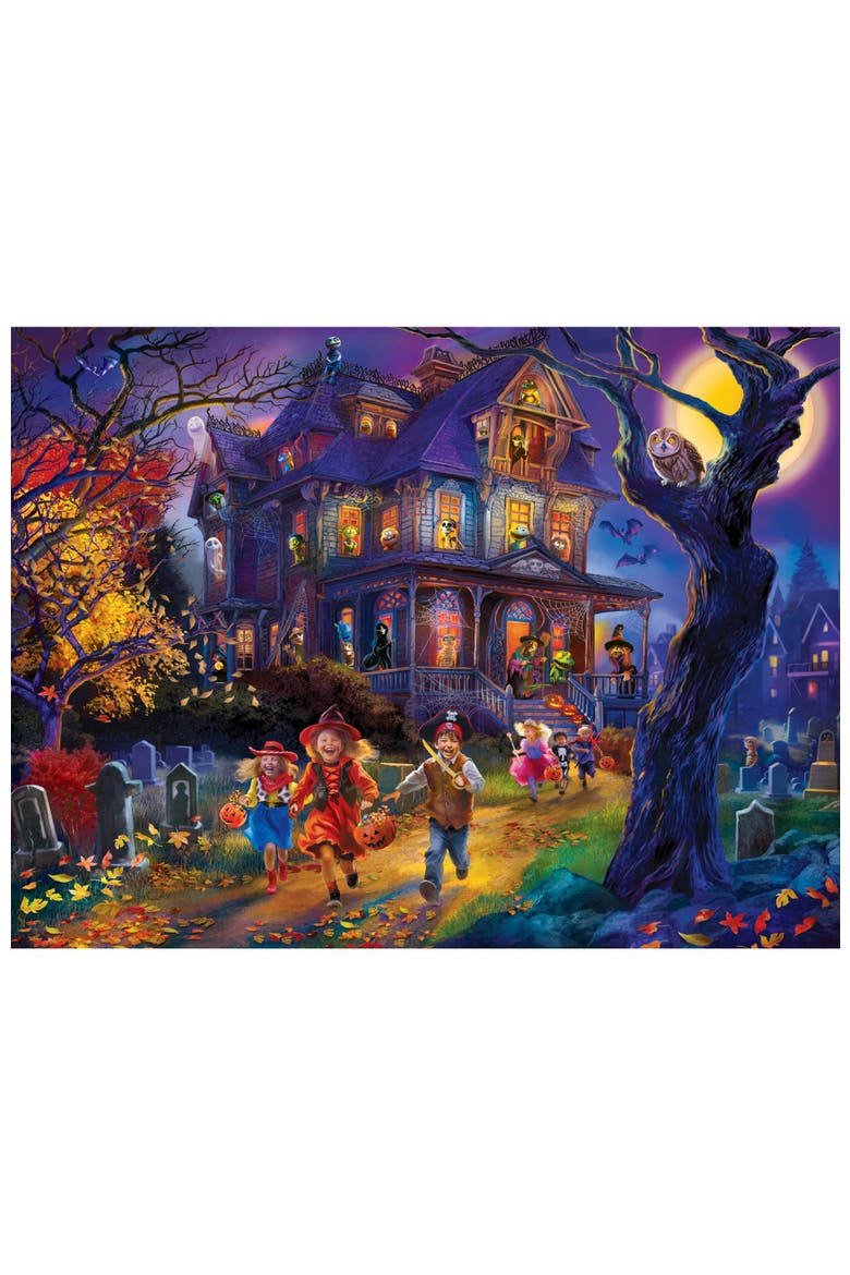 Creepy Corners 300 Piece Glow Puzzle, Alternate, color, Multicolor