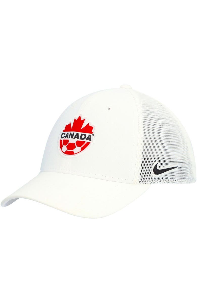 Nike Men's Nike White Canada Soccer Legacy91 Aerobill Performance Flex Hat, Main, color, White