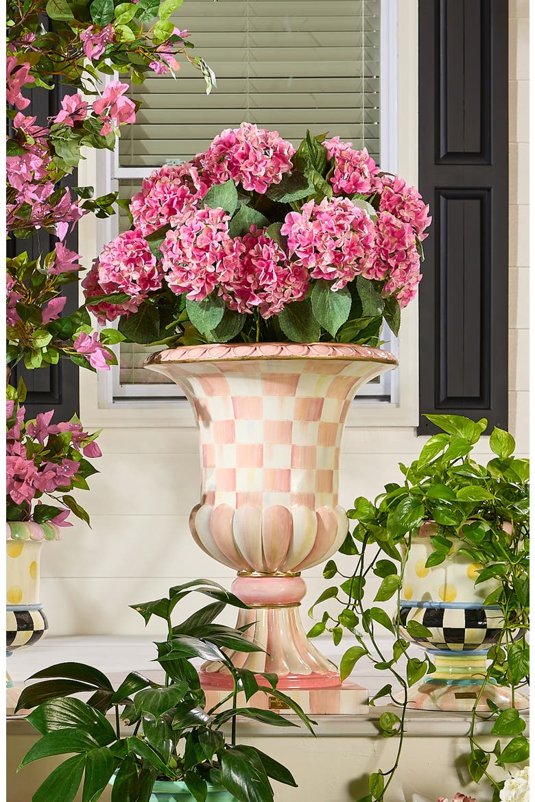 Rosy Check Pedestal Urn, Alternate, color, ROSY