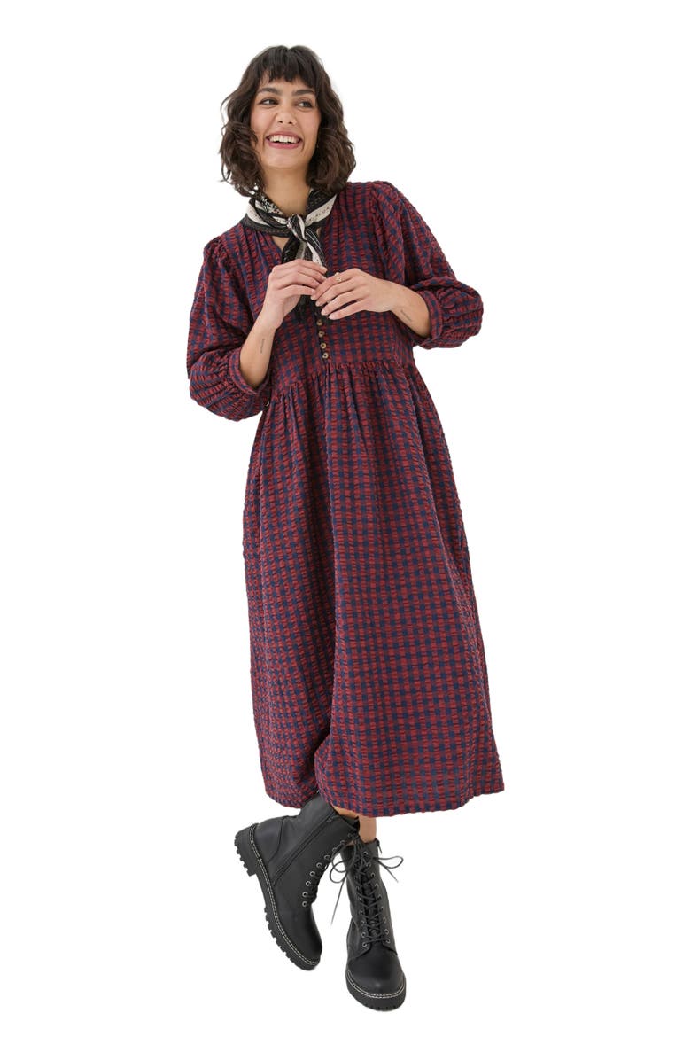 FatFace Women's Ceil Gingham Midi Dress, Alternate, color, 