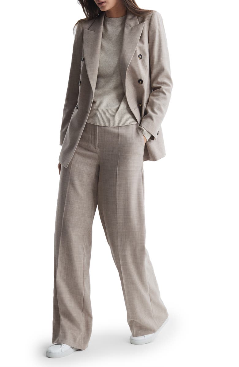 Reiss Hazel Stretch Cotton Pants, Alternate, color, Oatmeal