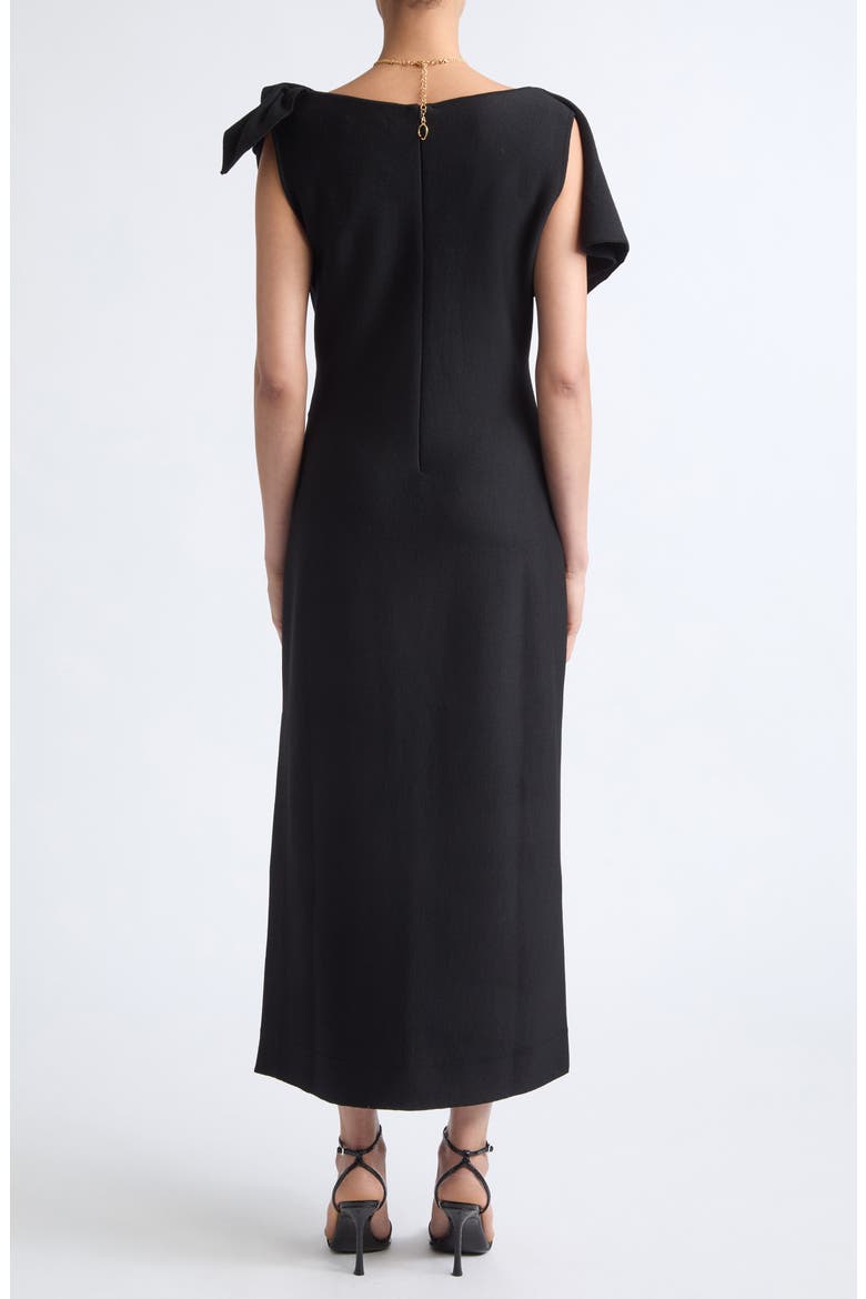 Drape Neck Sweater Dress, Alternate, color, BLACK