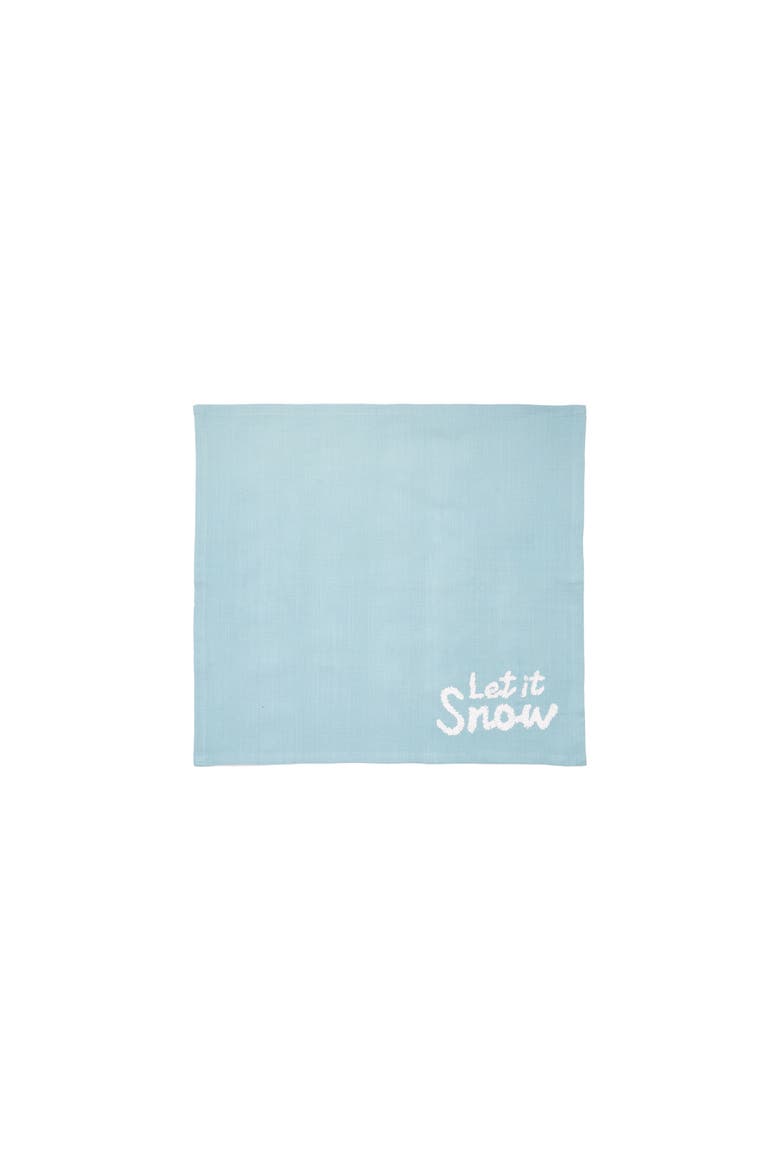 A Christmas Holiday Tufted Solid Napkins Set of 4, Alternate, color, Blue