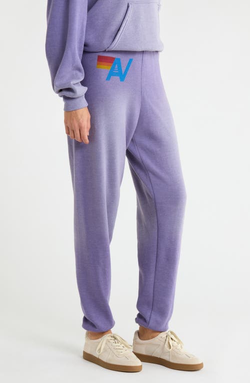 Aviator Nation Vintage Logo Sweatpants In Purple