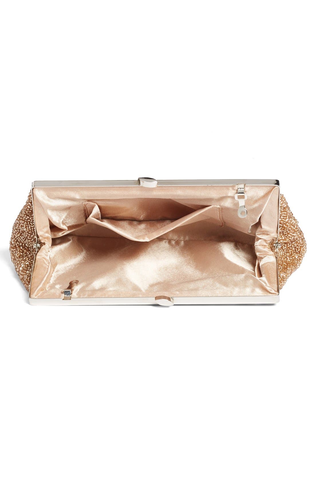 Glint Floral Beaded Pouchette Clutch, Alternate, color, 