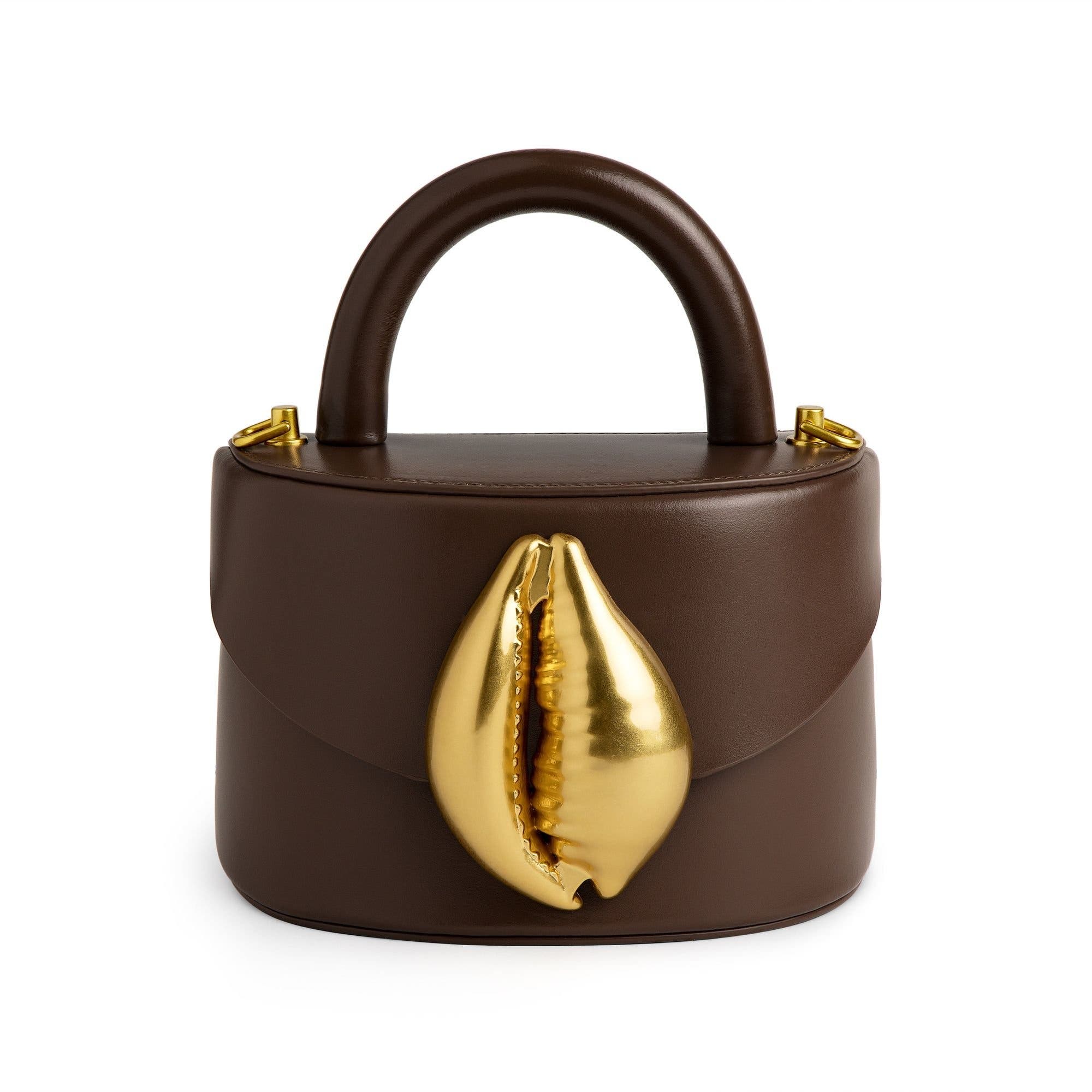 Viera Cowrie Shell, Main, color, Dark Brown