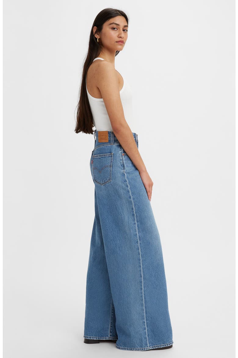 XL Flood Wide Leg Jeans, Alternate, color, MEDIUM INDIGO