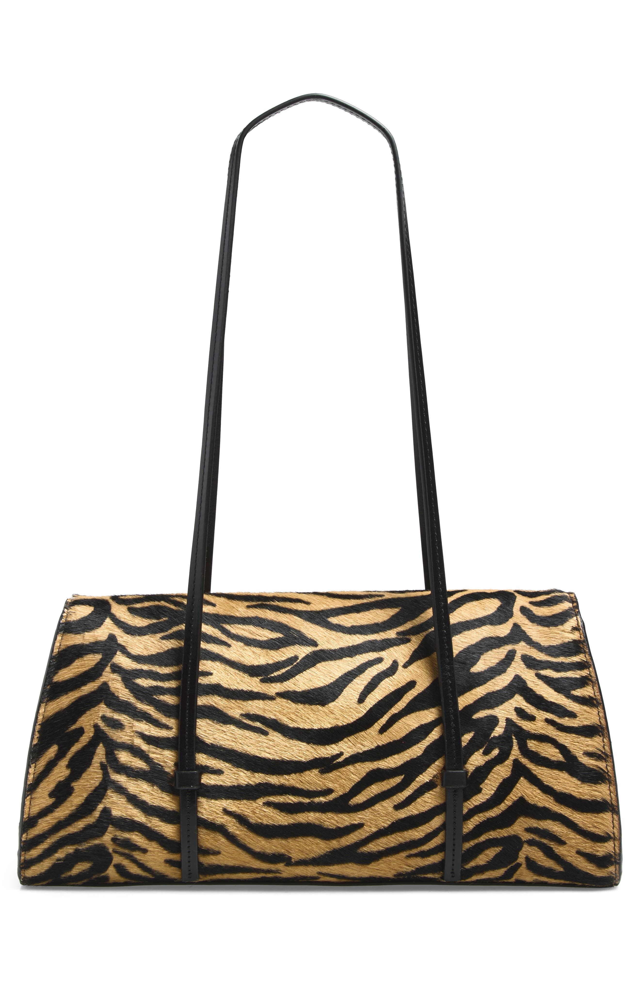 Elena Haircalf Tote Bag, Alternate, color, WARM TIGER HAIRCALF