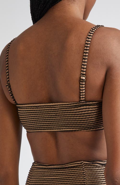 Ulla Johnson Santorini Scalloped Bikini Top In Brown