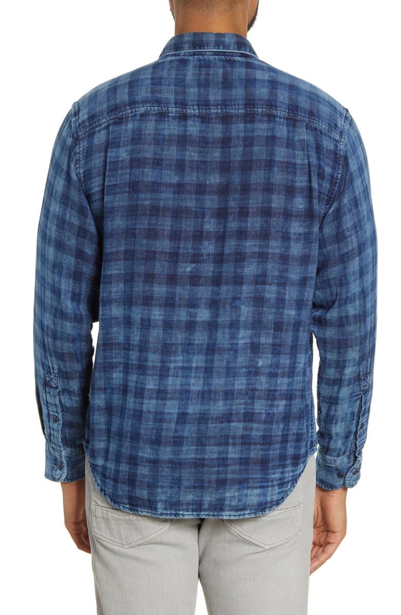 Tommy Bahama India Indigo Check Button-Up Shirt, Alternate, color, 