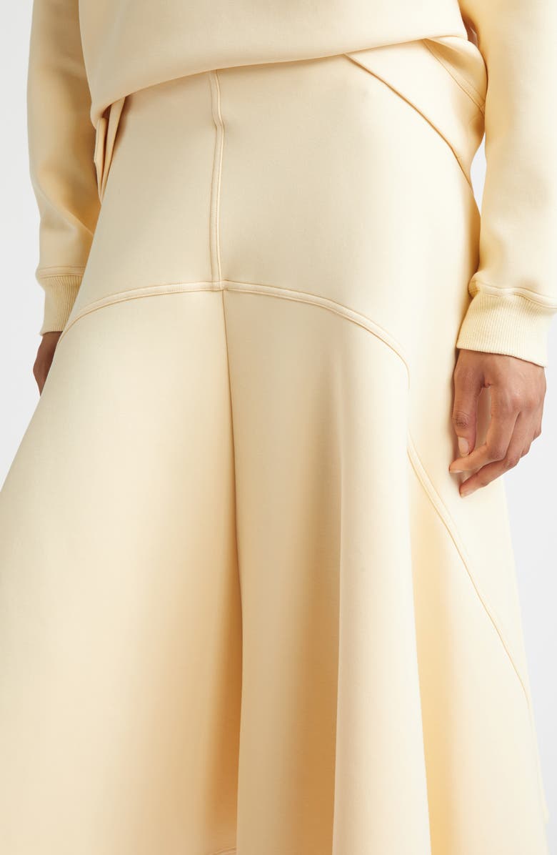 PLAN C Cotton Blend Scuba Knit Skirt, Alternate, color, Straw