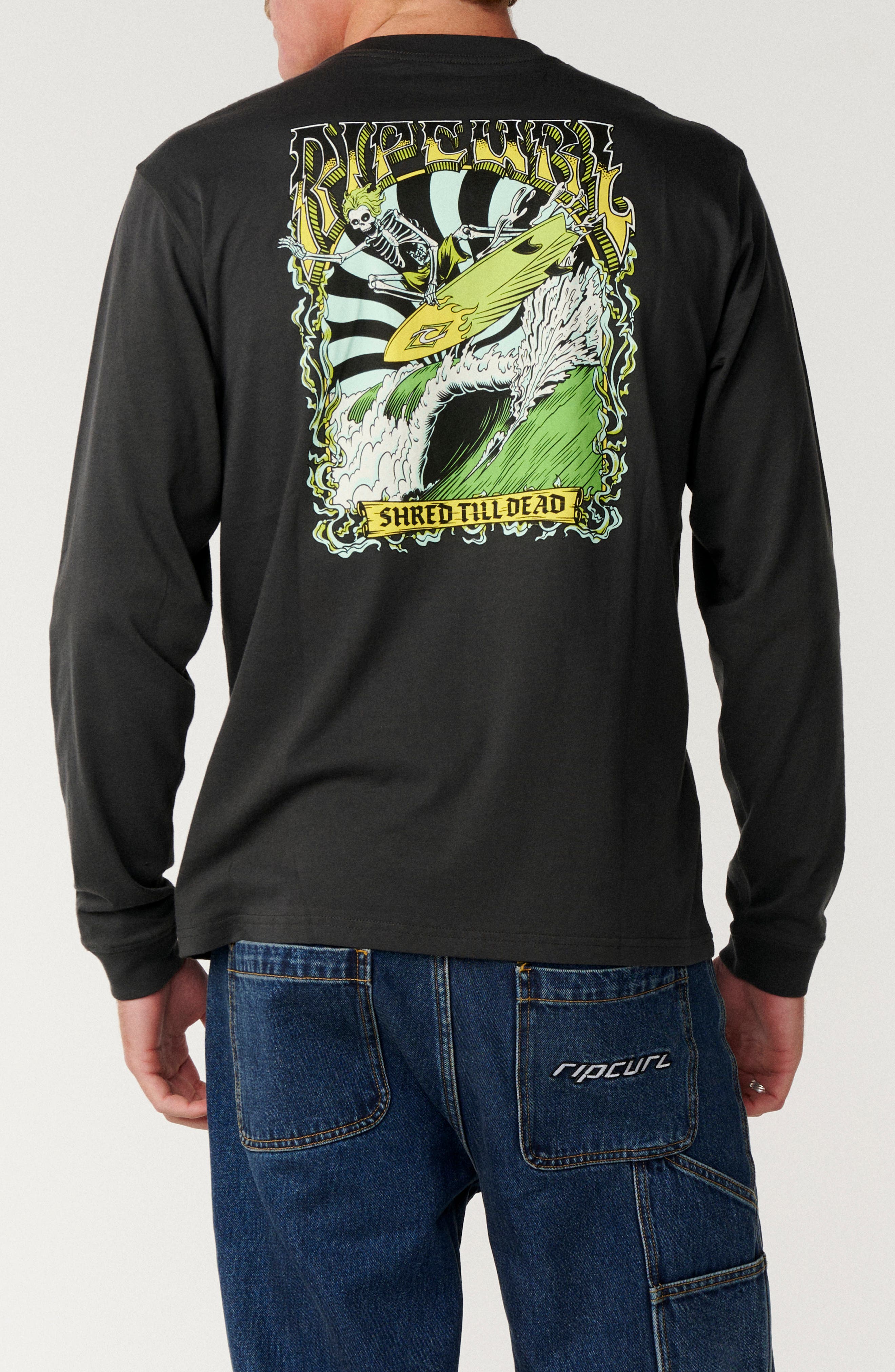 Rip Curl Shredding Long Sleeve Cotton Graphic T-Shirt (Men) | Nordstrom
