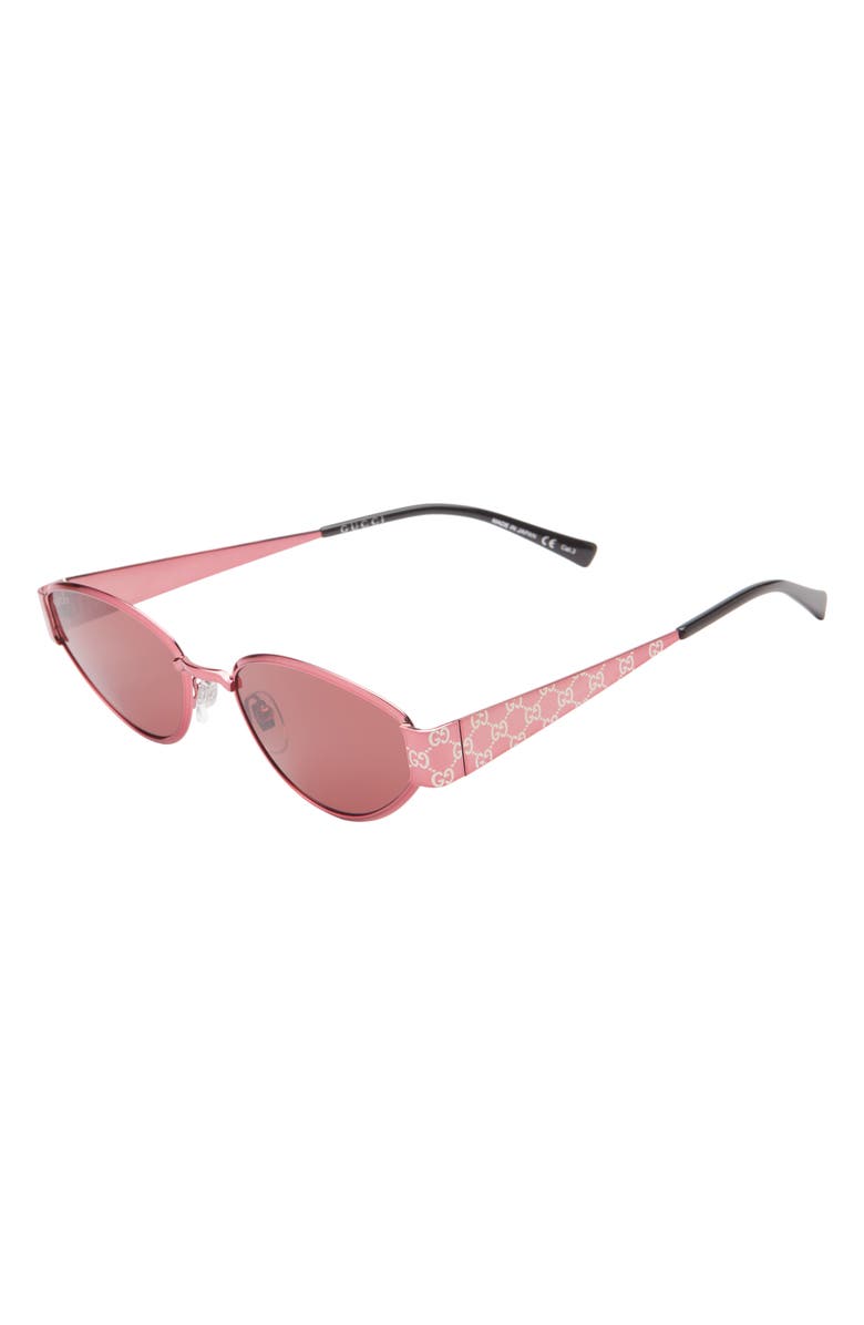 Gucci 55mm Oval Sunglasses, Alternate, color, Fuchsia