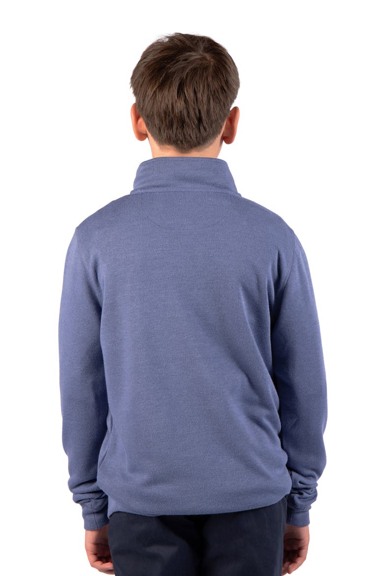 Kids' French Rib Quarter Zip Pullover Sweater, Alternate, color, GRAY BLUE