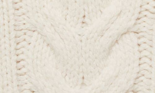 Mango Cable Stitch Mock Neck Sweater In Ecru