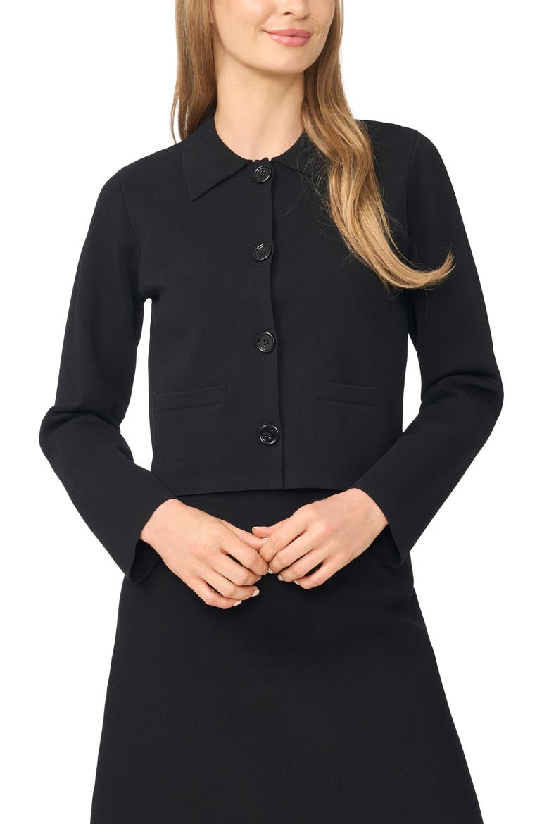 Sweater Knit Jacket, Main, color, RICH BLACK
