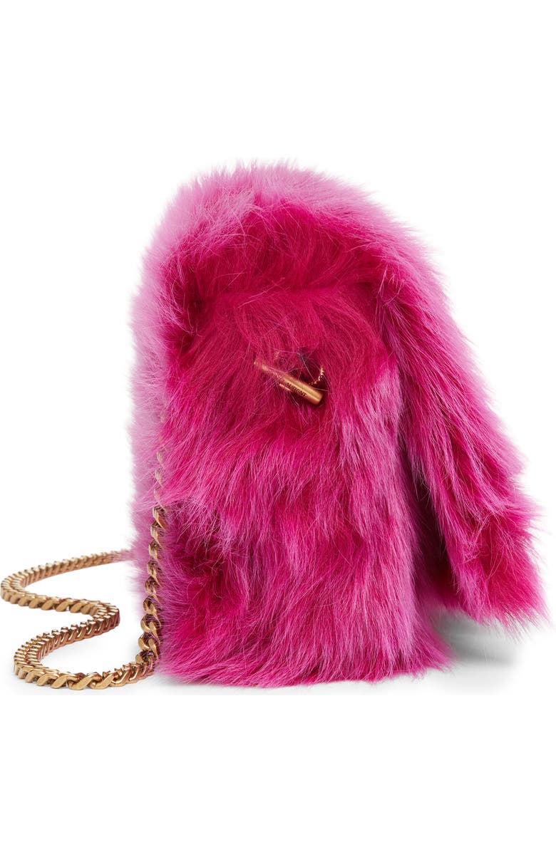 Saint Laurent KATE SML REV FUR SHLDR, Alternate, color, Magenta
