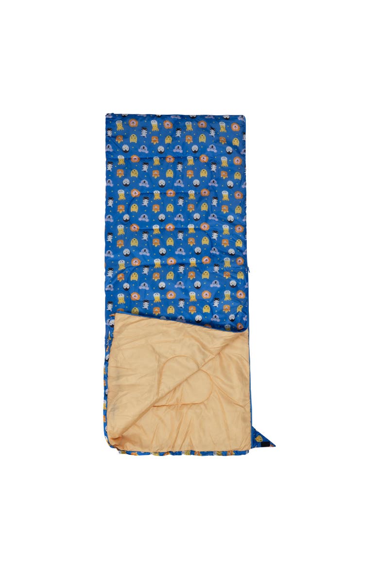 Childrens/kids Animal Print 2 Season Sleeping Bag, Alternate, color, Blue and Multicolored