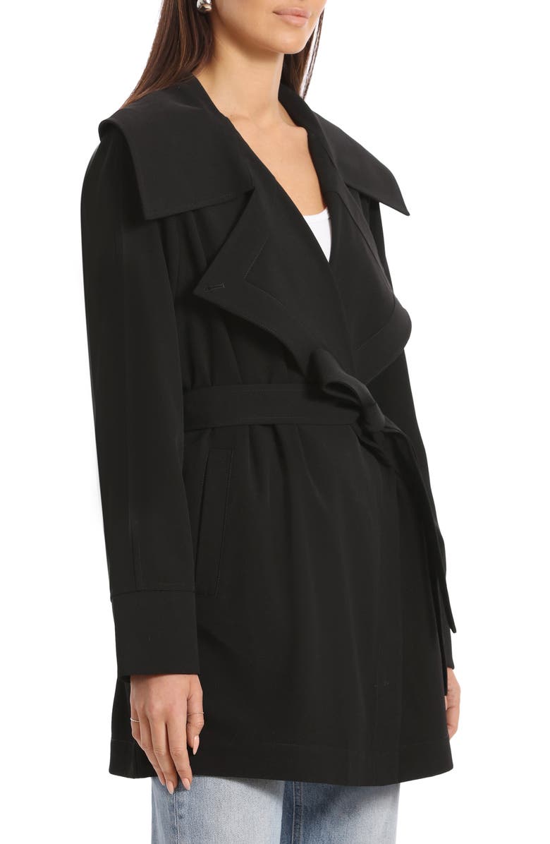 Avec Les Filles Drape Trench Coat, Alternate, color, 