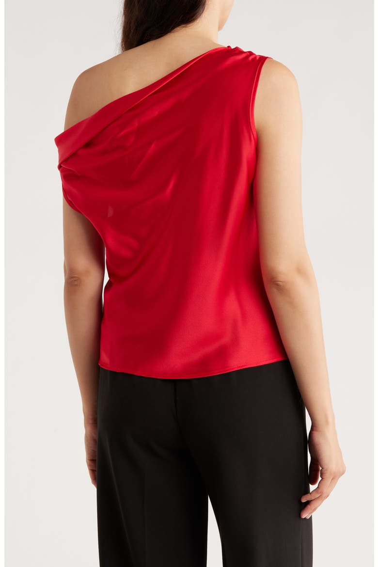One-Shoulder Satin Tank, Alternate, color, RED