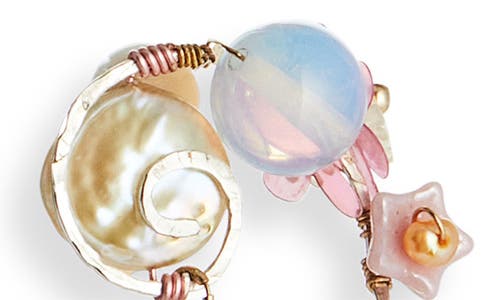 Isshi Flora Drop Earrings In Petal Pink