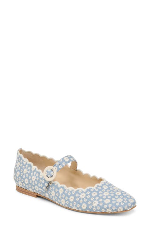 Alexie Laser Cut Mary Jane Flat (Women)
