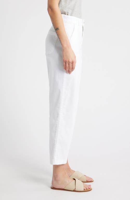 Wit & Wisdom Skyrise Slim Straight Leg Twill Pants In White
