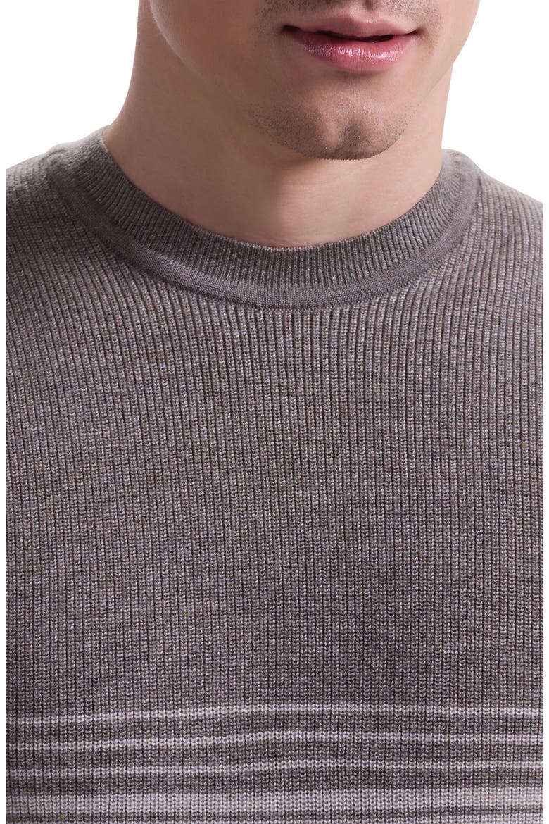 Gradient Stripe Merino Wool Sweater, Alternate, color, WALNUT