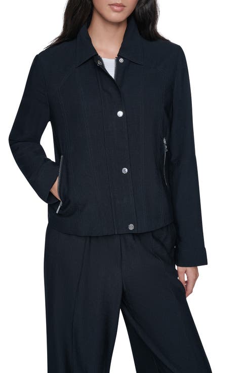 Crinkle Snap Front Jacket