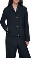 DKNY Crinkle Snap Front Jacket