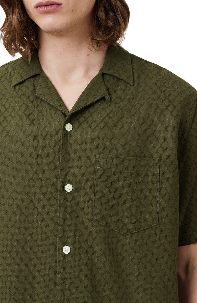 AllSaints Kylo Camp Shirt, Alternate, color, Kelp Green