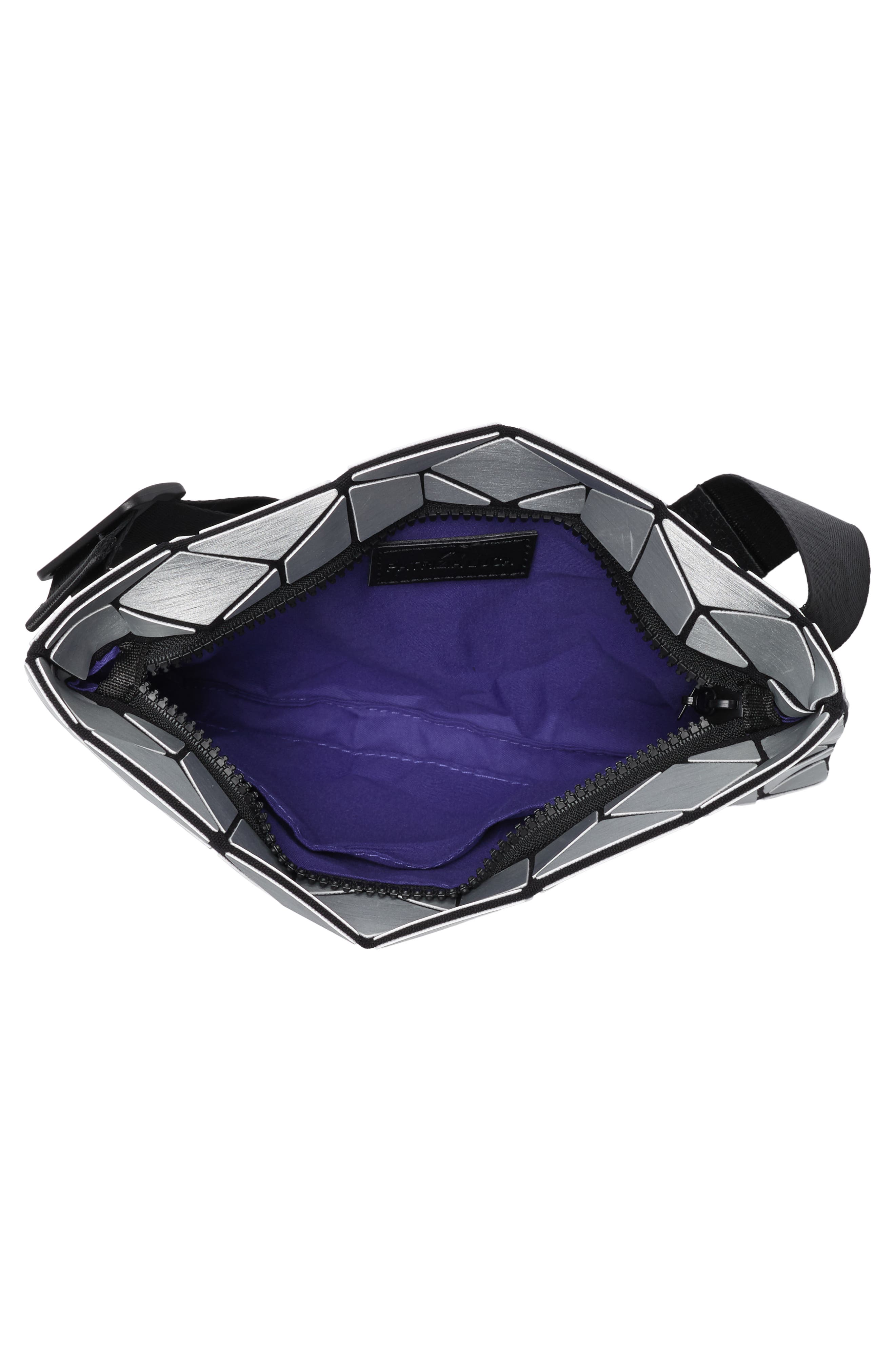 Slanted Square Convertible Belt Bag, Alternate, color, MATTE SILVER