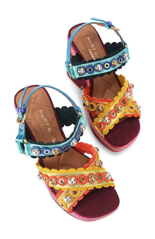 Kurt Geiger London Scalloped Stud Wedge Platform Sandal
