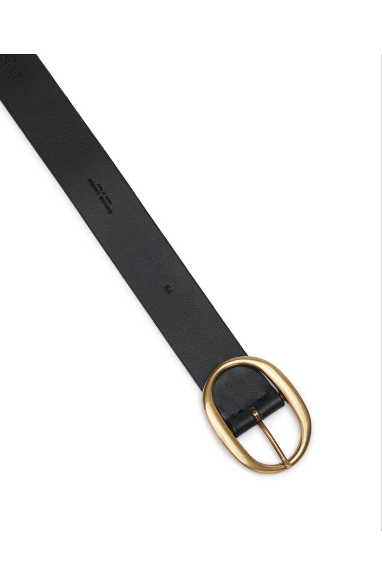 Fortela Simon Leather Belt, Alternate, color, Black
