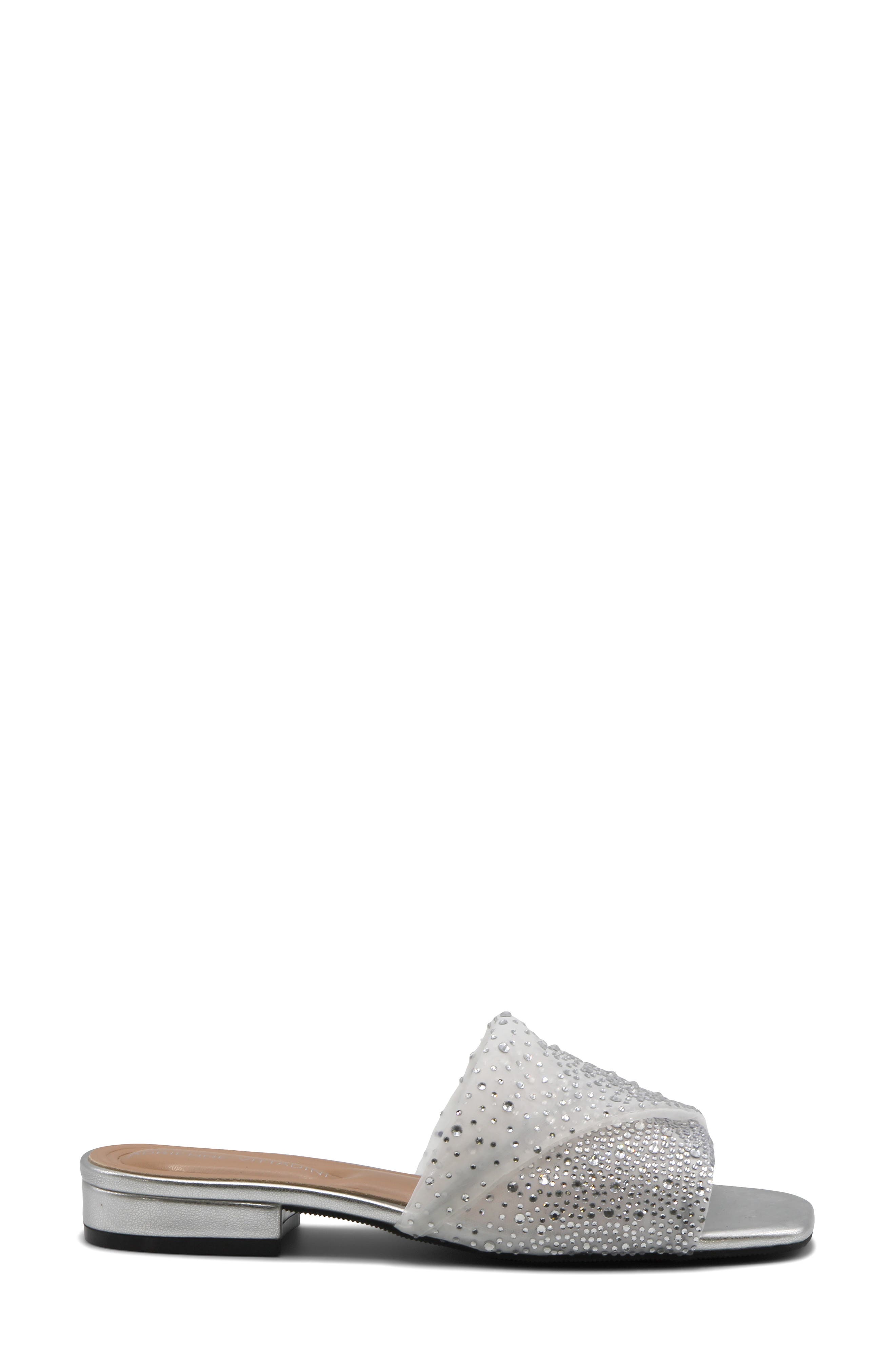 Adrienne Vittadini Primace Slide Sandal, Alternate, color, Silver