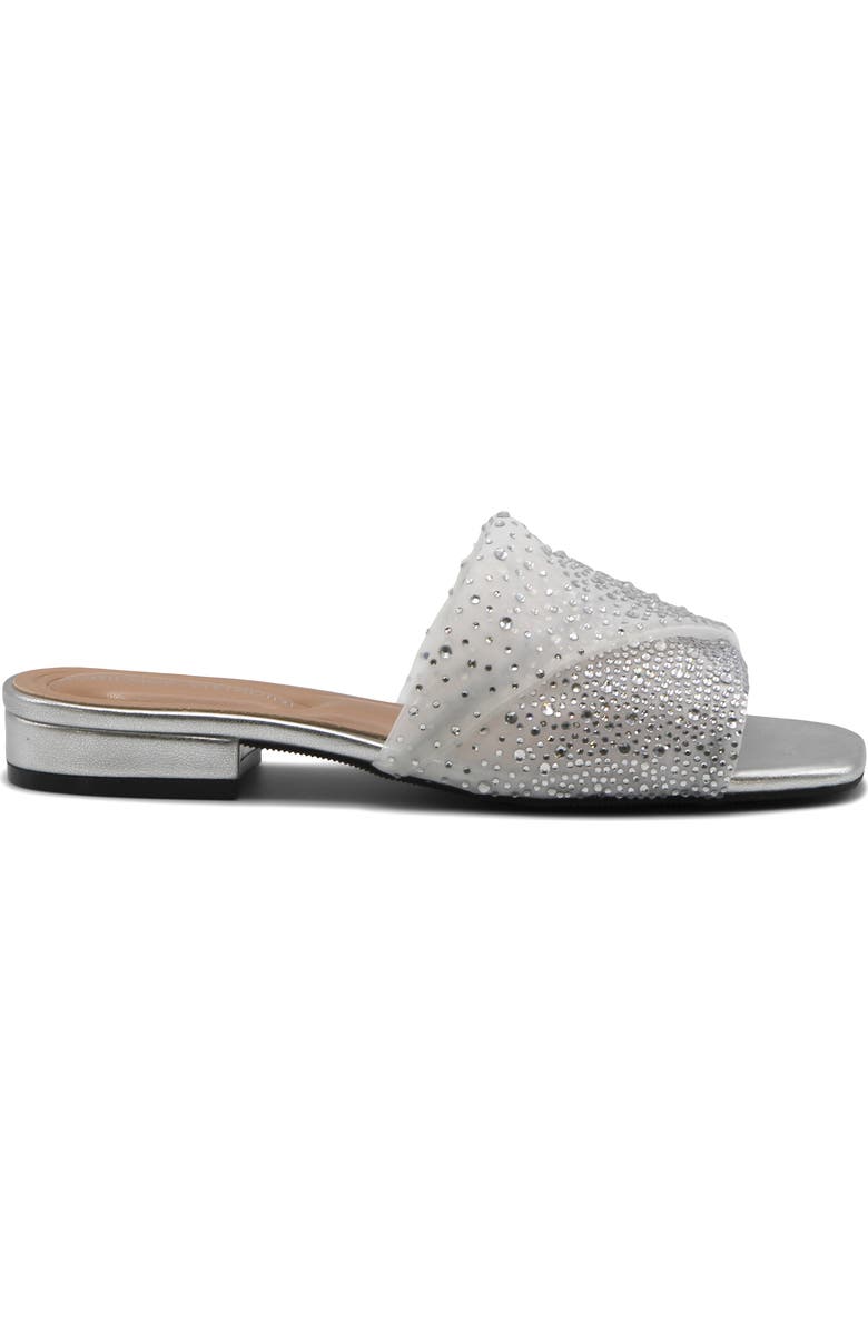 Adrienne Vittadini Primace Slide Sandal, Alternate, color, Silver