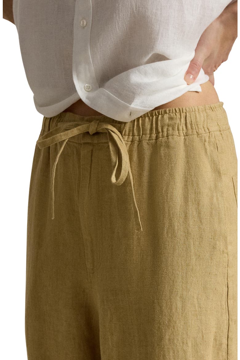 Linen Drawstring Pants, Alternate, color, CLASSIC CAMEL