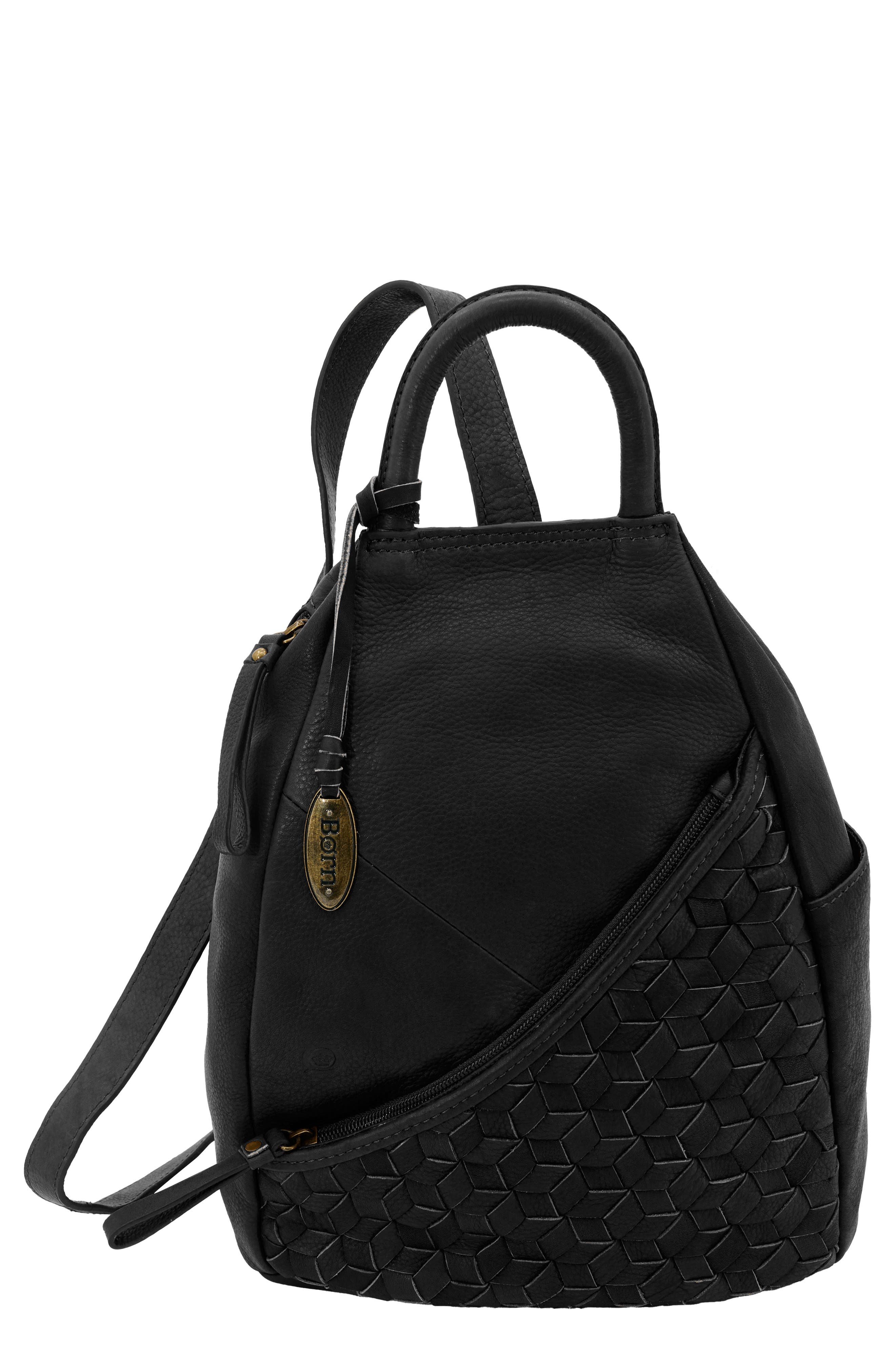 Børn Woven Leather Sling Bag, Main, color, 